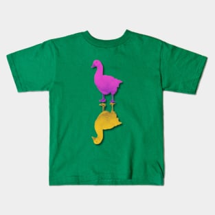 Reflecting goose pink and yellow pop colours Kids T-Shirt